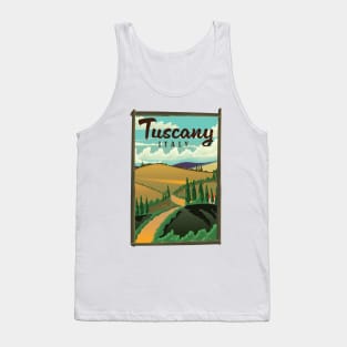 Tuscany Italy travel poster Tank Top